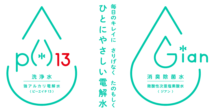 毎日のキレイに　さりげなく　たのもしく　ひとにやさしい電解水