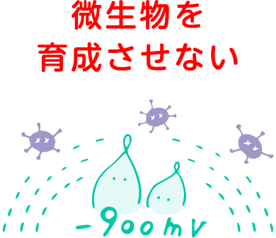 微生物を育成させない